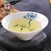 Taza cónica pintada a mano, taza pequeña individual de pared delgada para té, taza individual de cerámica para degustación, taza maestra de porcelana azul y blanca, taza individual para té kung fu