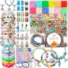 Kit de Material para Pulseira Colar Infantil DIY Transfronteiriço Miçangas Joias de Menina Brinquedo Argila Macia Miçanga de Pônei Pingente Artesanal