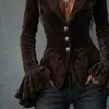 Nueva Chaqueta de Terciopelo Chocolate Bordada con Volantes de Moda Otoño/Invierno 2026 de Amazon