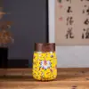 Taza Termo Esmaltada Jingdezhen Doble Aislamiento Taza Calentador de Manos Otoño e Invierno para Mujer Conveniente Taza Portátil para Coche Regalo de Oficina