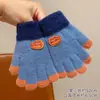 Luvas Infantis com Dedos Separados, Luvas Tricotadas Estilo Coreano para Meninos com Cinco Dedos, Luvas de Inverno Quentes para Alunos do Ensino Fundamental, Bebês Meninos e Meninas, Ciclismo