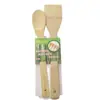 Espátula de Bambu para Panelas Antiaderentes, Espátula de Cozinha, Colher de Arroz, Espátula de Bambu Não Pintada, Conjunto de Espátulas de Bambu com Cabo Longo, Utensílios de Cozinha