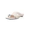 Zapatillas Versátiles de Estilo Coreano con Pedrería para Ponerse, Exterior de Piel de Oveja, 2025, Tacón de Cuña Pequeño, Tacón Medio, Punta Cuadrada, Sandalias de Cuero Genuino para Mujer