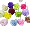 Hortensia Artificial Grande Tallo Único Piruleta Salón de Bodas Arco Arreglo Floral Flor Artificial Decoración Suave Interior Material Floral Flor de Seda