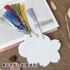 Marcapáginas en blanco con forma de abanico, material para manualidades, bolsa de papel creativa, abanico con forma de flor de cerezo, tarjeta pintada a mano para estudiantes y niños