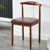 Cadeira de Jantar para Uso Doméstico, Cadeira de Lazer com Encosto, Cadeira de Escritório Minimalista Moderna para Quarto e Sala de Jantar, Cadeira Integrada em Ferro Forjado em Forma de Chifre
