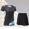 Nuevos Uniformes de Bádminton para Hombres y Mujeres, Uniformes de Tenis de Pareja de Manga Corta, Uniformes de Verano de Secado Rápido para Entrenamiento y Competición Infantil, Transpirable 4074