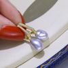Accesorios DIY Plata de Ley S925 Nueva Moda Aretes de Perlas Hebilla de Oreja Soporte Vacío Aretes Barrocos Material del Soporte Plata