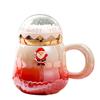 Taza de cerámica navideña con degradado de aspecto elegante, taza creativa de Papá Noel, Navidad, regalo festivo de Nochebuena