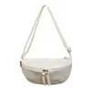Bolsa de Peito Cor Sólida Tendência de Rua Outono/Inverno 2024 Novo Estilo Moda Casual Bolsa de Cintura Unissex Casal Bolsa Transversal com Letras Tendência