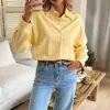 Blusa Casual de Manga Longa Lisa para Mulher Di Yun - Roupas Femininas - Outono e Inverno 2025 - Site Independente da Amazon