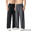 Pantalones de Seda Helada con Bolsillo con Cremallera para Hombre, Estilo Delgado de Verano, Pantalones Casuales para Hombre, Corte Recto Holgado, Alta Elasticidad, Secado Rápido, Exportación Deportiva