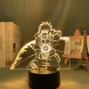 Luz de Noche LED 3D DIY Luz de Ambiente de Siete Colores Serie de Ninjas de Dibujos Animados Lámpara de Mesa 3D Control Remoto Luz de Ambiente de Siete Colores