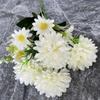 Crisântemo Simulado de 7 Pontas Combinação Dente-de-Leão Crisântemo de Tênis de Mesa de Seda Única Decoração de Casa Sala de Estar Decoração Suave Flor Falsa Flor de Seda