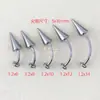 Aleación de Titanio F136 Uña de Labio Rosca Interna Uña Demonio Uña Diente de Tigre Uña de Tirar De Gu Cuerpo de Titanio G23 Joyería para Perforación