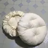 Funda de Cojín Redonda para Taburete de Color Sólido Tela Funda de Cojín para Taburete Alto Silla Tatami Barra Mostrador Banda Elástica Funda de Cojín Integrada