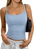 2026 Verano Nuevo Transfronterizo Europeo y Americano para Mujer Moda Versátil Ajustado Cuadrado Chica Picante Camiseta sin Mangas