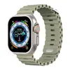 Adecuado para correas de Apple Watchs456789/10/11 Correas de Apple Modificadas Correas de Reloj de Silicona Marina