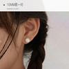Aretes de botón de bola brillante de plata 925 aretes para mujer 2022 nuevos aretes modernos nicho personalidad simple pequeños