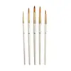 Conjunto de pincéis com cerdas de nylon, cabo longo de madeira, presente de arte, pincel para aquarela, pincel de pintura a aquarela, pincel para pintura a óleo, pincel para grafite