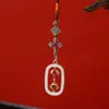 Nuevo colgante para llavero de bolsa de aleación vajra de marco cuadrado para joyería de Xizang, decoración de coche, venta al por mayor desde el fabricante