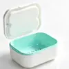 Caja esterilizadora para alineadores con espejo, caja de almacenamiento de PP para alineadores invisibles, caja de plástico para limpiar alineadores, caja de limpieza ultrasónica para dentaduras postizas