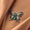 Broche a juego con corazón, accesorios turcos azules vintage, ramillete británico de alta gama, europeo y americano, de gran venta transfronteriza