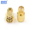 Conector coaxial RF de 50 ohmios RPSMA-KJ cabeza macho y hembra de doble paso agujero exterior a agujero interior base de antena de polo inverso