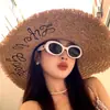 Sombrero de Paja para Mujer, Protección Solar de Verano, Ala Extra Grande, Sombrero de Sol para Playa y Vacaciones en la Costa, Nuevo Modelo de Verano 2026