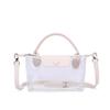 Bolso de Mano Transparente de Gelatina de PVC para Mujer, Cruzado Impermeable de un Solo Hombro, Estilo Longchamp, Bolsa Ita