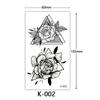 Adesivos de Tatuagem Frescos Pequenos Letras em Inglês Flores Borboleta Traços de Esboço Tatuagens Adesivas Impermeáveis Tatuagem