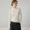 Versátil para o Dia a Dia~Outono/Inverno 2026 Novo Suéter de Caxemira Feminino 100% Caxemira Pura de Cabra Tricô de Gola Semi-Alta Primeira Linha Ready-to-Wear