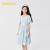 [Mesmo Estilo do Shopping] Saia Infantil Balabala Vestido Infantil 2025 Novo Vestido de Verão com Design Acinturado 100% Algodão