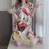 Pijamas para Mulheres, Camisolas de Verão, Roupas Fofas de Estudante Estilo Coreano, Roupas Doces de Casa com Desenho Animado, Camisolas de Verão para Meninas para Usar Fora