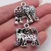 27x29mm 4,5g Acessórios de Joias Multicoloridos Retrô DIY Animal Fofo Recorte Unilateral Pingente de Elefante