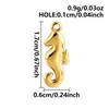 Accesorios de colgante de océano: caracola, caballito de mar, delfín, colgantes de concha, joyería para collares DIY, galvanizado al vacío con oro de 18k
