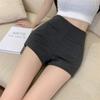 Calças Casuais Pretas para Mulheres, Estilo Verão, Corte Slim, Hot Pants Elásticos em Linha A, Cintura Alta, Emagrecedor, Adequado para Usar Sozinho ou em Camadas, Shorts de Perna Reta