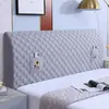 Funda suave para cabecero elástica universal de color sólido todo incluido, funda protectora a prueba de polvo, cojín suave para dormitorio