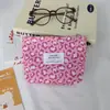 Bolsa de Armazenamento Colorida Simples Estampa de Leopardo Retrô Tecido Macio Grande Capacidade Necessaire Portátil Bolsa para Diversos para Meninas