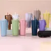 Nueva Taza Térmica de Acero Inoxidable 304 con Cuerda Portátil para Viaje Taza para Coche Alta Estética Taza con Popote Rompehielos Venta al por Mayor