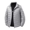 Chaqueta Ligera Popular Transfronteriza de Plumas para Hombre con Capucha, Adecuada para Primavera, Otoño e Invierno, Chaqueta de Plumas con Cuello Alto para Hombre, 50% Plumas, Aliexpress