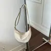 Bolsa de ombro minimalista, elegante e de cor sólida para o dia a dia da mulher, nova coleção outono 2026, bolsa tote pequena, bolsa de ombro de nicho e bolsa transversal