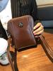 2023 Nuevo Nicho Retro Cera de Aceite Bolsa para Teléfono Móvil para Mujer de Dos Capas Piel de Vaca Bandolera Pequeña Casual Cuero Bolso de Mujer