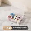 Caixa Pequena Transparente Caixa de Armazenamento para Miudezas Organizador de Cartas para Mesa com Tampa Mini Caixa de Armazenamento Retangular para Quarto