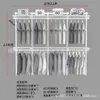 Armario metálico modular 1.1-2.5 m de ancho perchero abierto apartamento pequeño perchas dormitorio columna AA almacenamiento