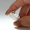 Anel Geométrico Escovado Coreano Design de Nicho Fashionável Estilo Ins Banhado a Prata 925 Simples Textura para o Dia a Dia Anel para o Dedo Indicador