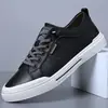 Zapatos Casuales de Cuero para Hombre, Nuevos para Primavera y Otoño 2026, para Uso Diario, Tenis Deportivos Versátiles para Hombres Jóvenes, Zapatos Blancos 0313