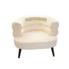 Sillón individual moderno, sofá de lana de cordero, sillón de ocio para sala de estar, dormitorio, balcón, silla individual cómoda para maquillaje