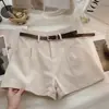 Shorts casuales para mujer, nueva colección primavera 2026, estilo coreano, modernos, retro, sencillos, de cintura alta, línea A, pantalones de pierna ancha