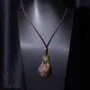 Colar Longo Artesanal Mais Vendido Globalmente Estilo Boêmio Pingente de Flor com Franja Estilo Étnico Colar Retrô